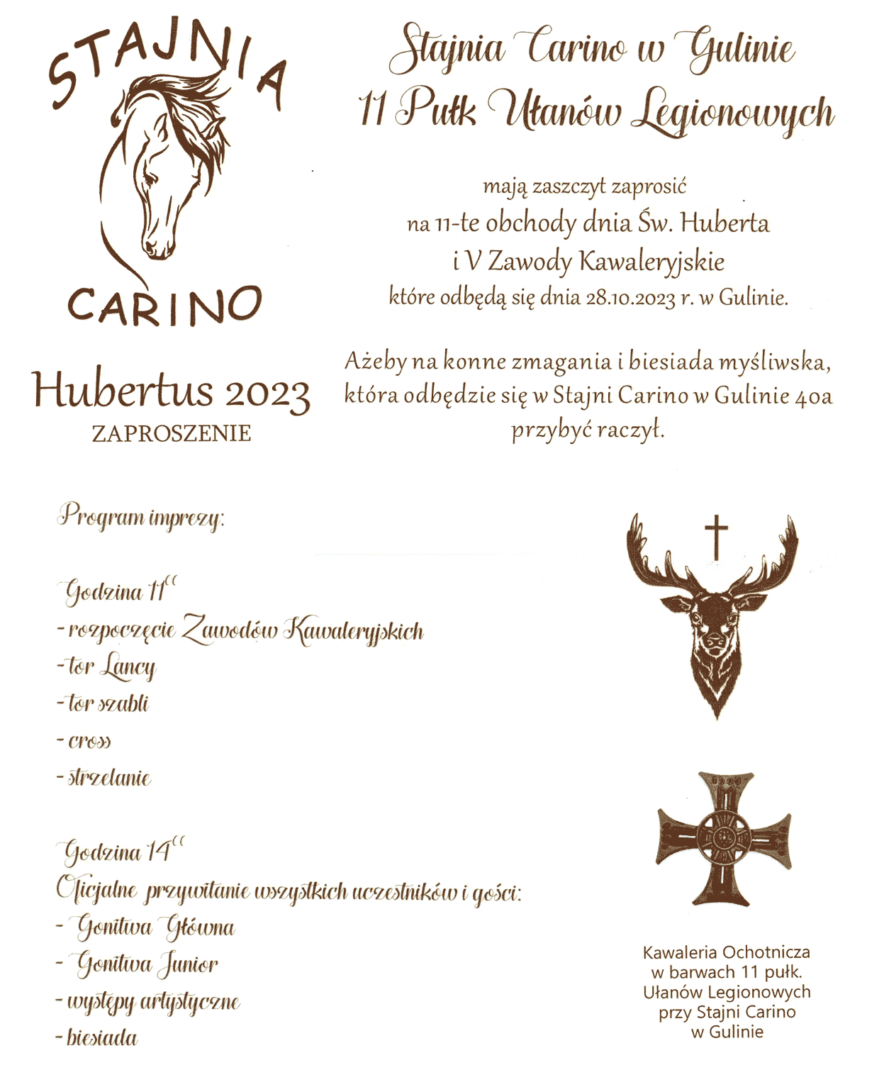Zaproszenie Hubertus